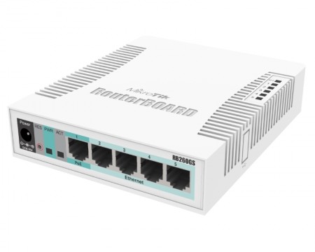 MIKROTIK (CSS106-5G-1S) RB260GS, SwOS, upravljivi switch