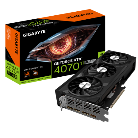 GIGABYTE RTX 4070 Ti SUPER 16GB WINDFORCE GV-N407TSWF3OC-16GD