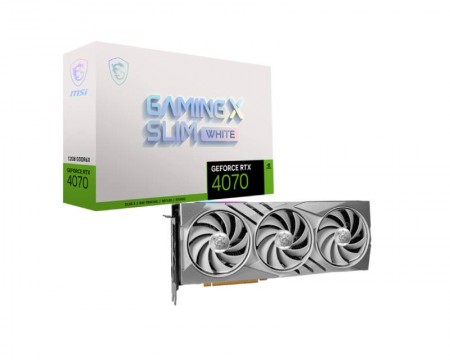 MSI nVidia RTX 4070 GAMING X SLIM WHITE 12G