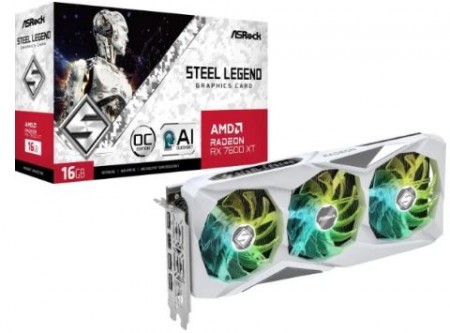 AsRock Radeon RX 7600 XT Steel Legend 16G OC RX7600XT SL 16GO