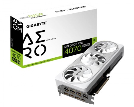 GIGABYTE nVidia RTX 4070 SUPER AERO OC 12GB GV-N407SAERO OC-12GD