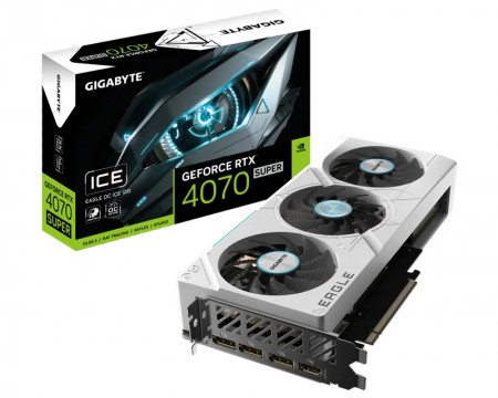 GIGABYTE nVidia RTX 4070 SUPER EAGLE OC ICE 12GB GV-N407SEAGLEOC ICE-12GD