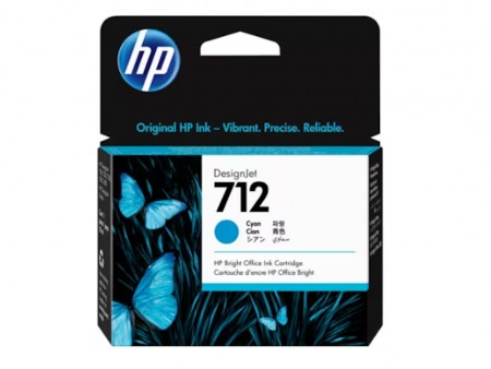 HP 712 29-ml Cyan DesignJet Ink Cartridge 3ED67A