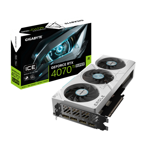 GIGABYTE GeForce RTX 4070 Ti SUPER EAGLE OC ICE 16GB GV-N407TSEAGLEOCICE-16GD 