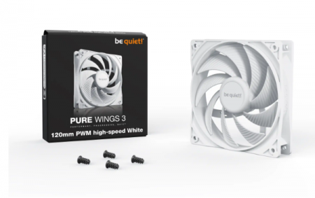 Case Cooler Be quiet Pure Wings 3 120mm PWM high-speed BL111 White