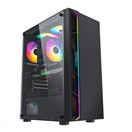 RAPTOR Vertos RV600 Black Window RGB 600W Element