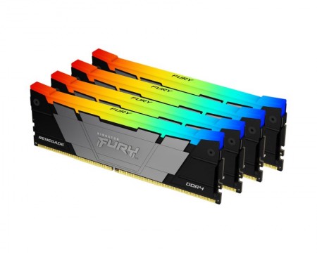 KINGSTON DIMM DDR4 128GB 4x32GB 3200MTs KF432C16RB2AK4/128 FURY Renegade RGB Black XMP