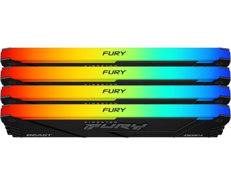 KINGSTON DIMM DDR4 128GB 4x32GB 3600MTs KF436C18BB2AK4128 Fury Beast RGB Black XMP