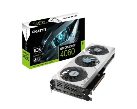 GIGABYTE nVidia RTX 4060 EAGLE OC ICE 8GB GV-N4060EAGLEOC ICE-8GD