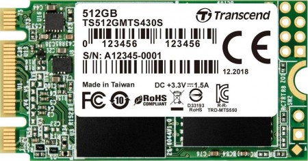 TRANSCEND 512GB M.2 2242 TLC TS512GMTS430S 