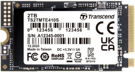 TRANSCEND 2TB M.2 2242 PCIe Gen4x4 NVMe 3D TLC TS2TMTE410S