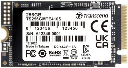 TRANSCEND 256GB M.2 2242 PCIe Gen4x4 NVMe 3D TLC TS256GMTE410S