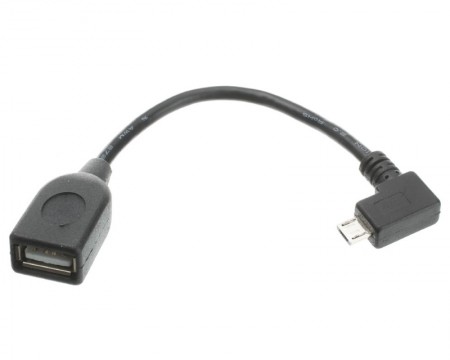 E-GREEN Adapter USB 2.0 (F) - Micro 5pina (M) - OTG  0.15m crni