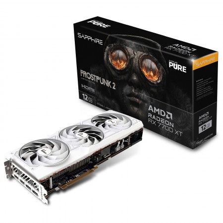 SAPPHIRE AMD RX-7700XT PURE Frost Punk 2 12GB GDDR6 limited edition extras 11335-08-50G