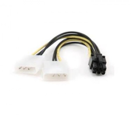 Kabl Wiretek 2x4Pin MALE na 6Pin PCIEx FEMALE 