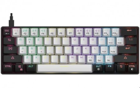 GAMDIAS Aura GK2 Mehanička 60% RGB belo-crna Auragk2wb