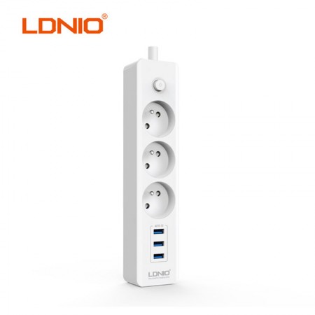 SIYOTEAM  LDNIO SE3330 3 EU Plug + 3 USB plug Max 2500W 1.8M