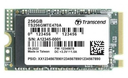 TRANSCEND 256GB M.2 2242 PCIe Gen3x4 NVMe TS256GMTE470A 